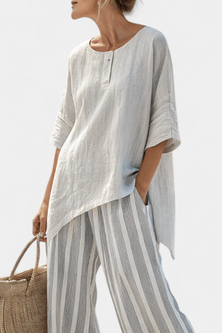 Talvora | Asymmetric Linen Set