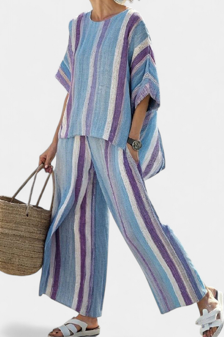 Faelith | Artistic Striped Linen Set