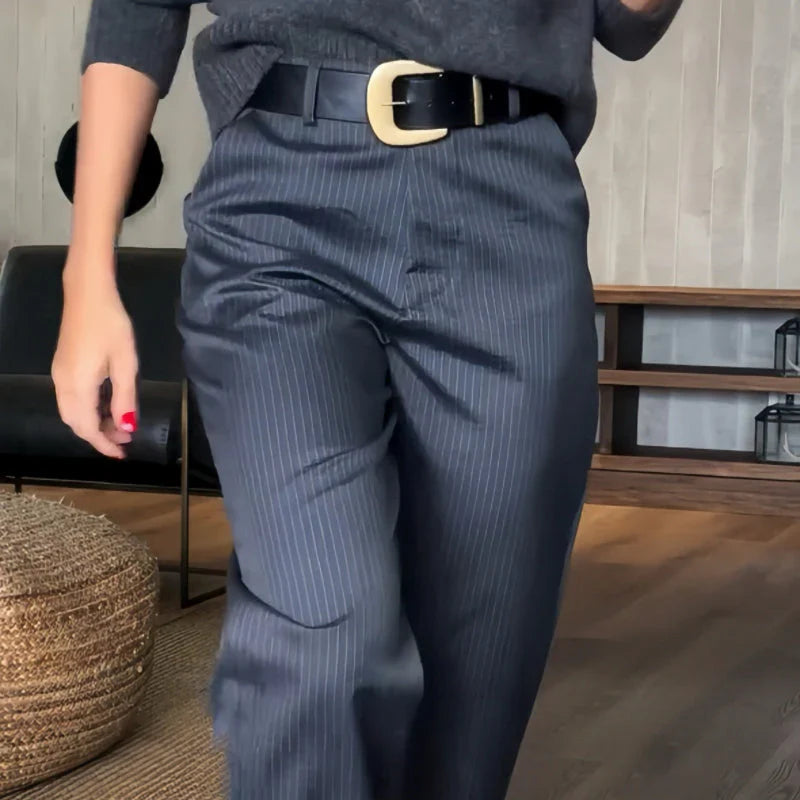 Rose - Women's High-Waist Straight-Leg Pants