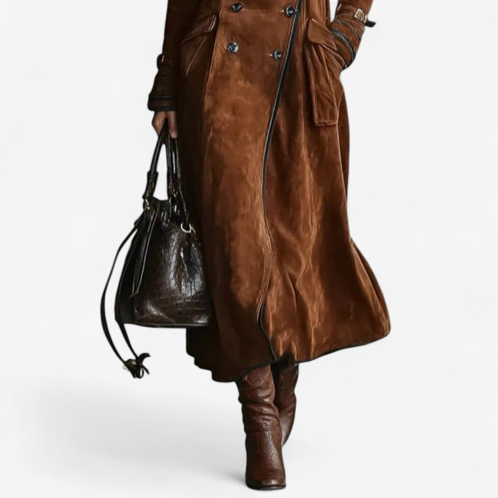 Nina™ | Suede Trench Coat