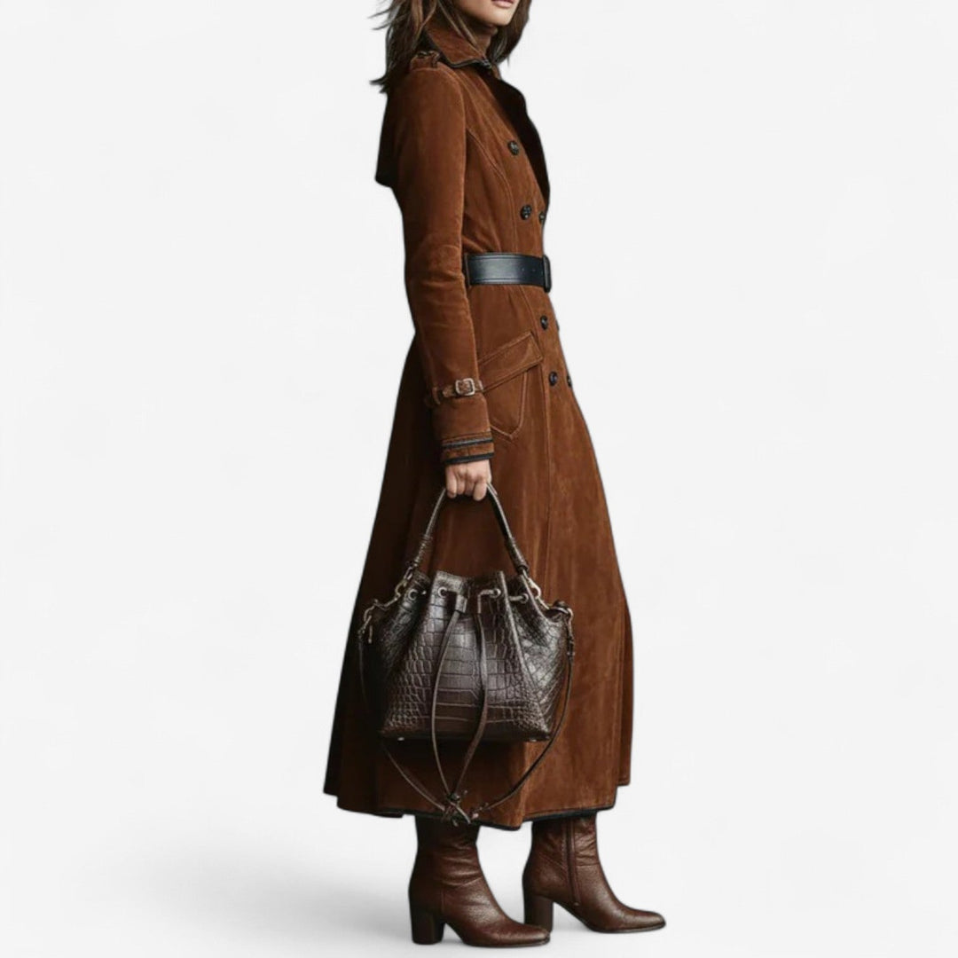 Nina™ | Suede Trench Coat