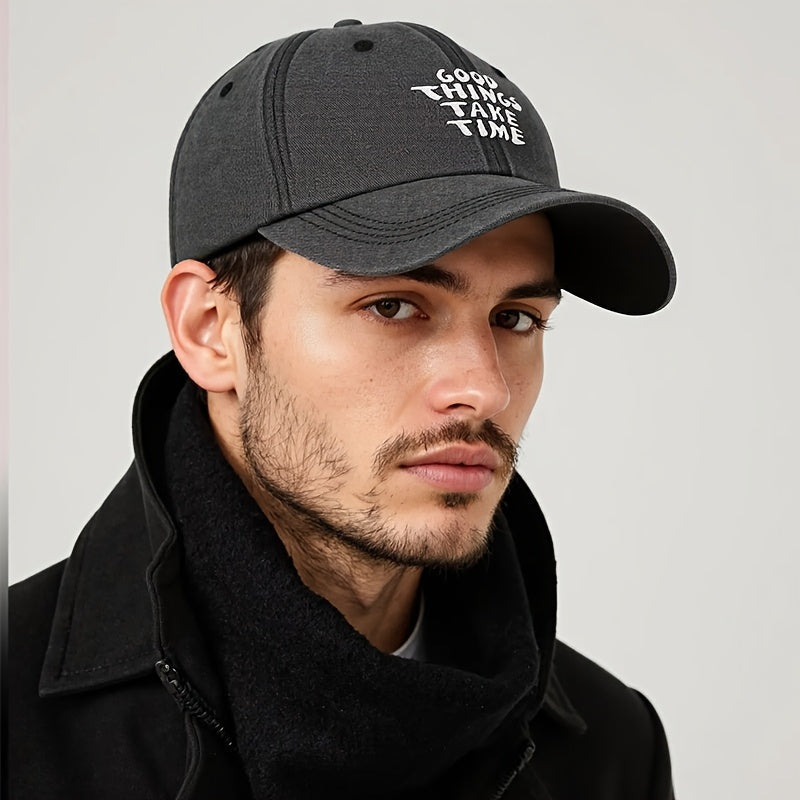Good Things Take Time Washed Cap