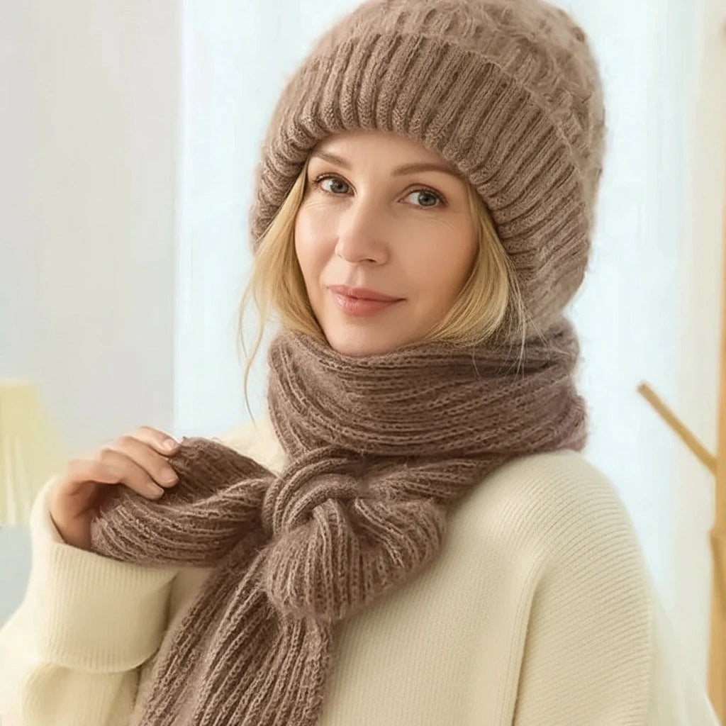Marie-Claire™ | Warm and Elegant Beanie & Scarf Set