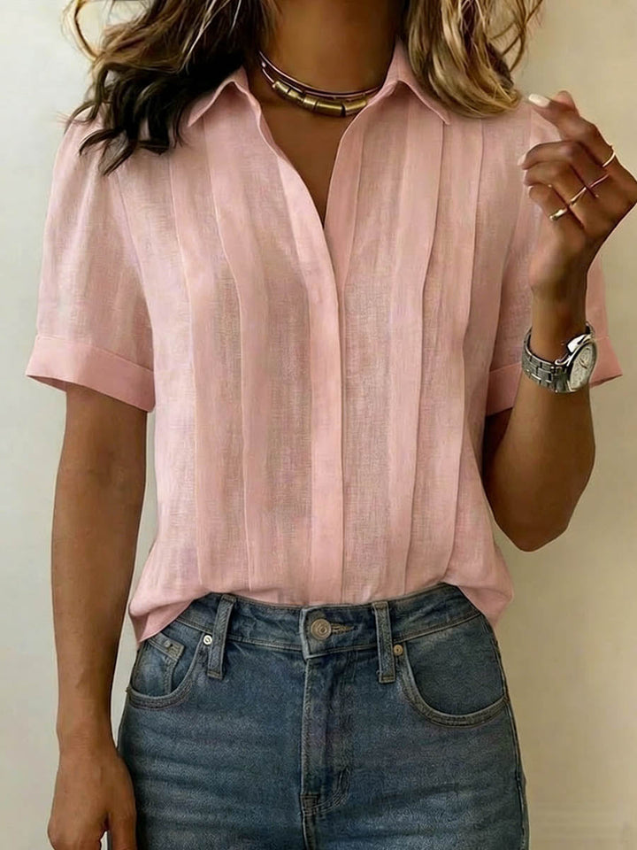 Rim™ | Loose Pleated Shirt with Collar