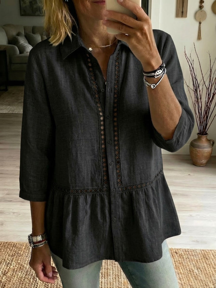 Rania™ | Linen & Cotton Patchwork Shirt