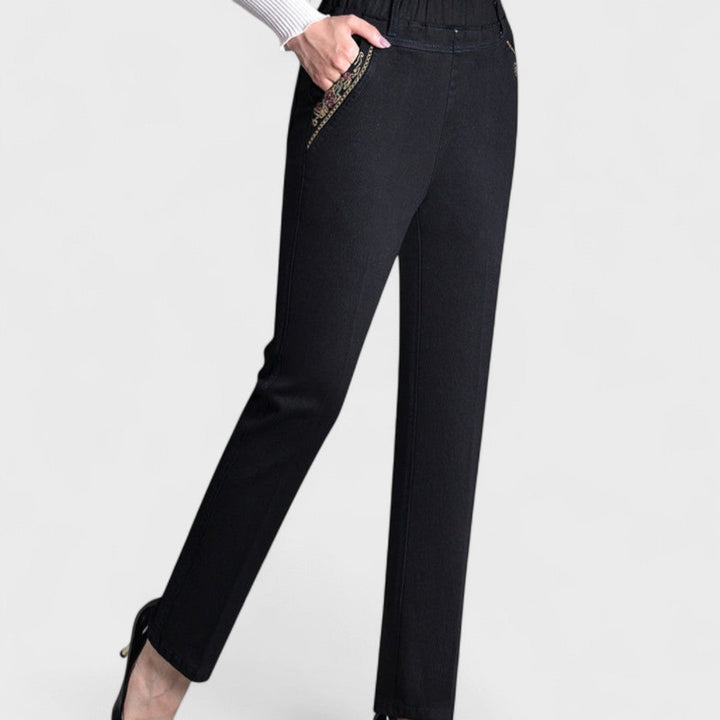 Griselia™ - Women's Elastic-Waist Jeans with Side Pockets
