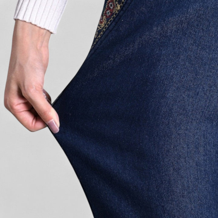 Griselia™ - Women's Elastic-Waist Jeans with Side Pockets