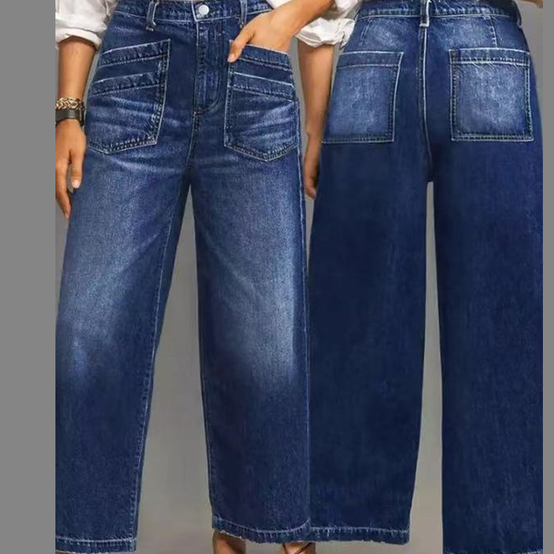 Rexelle - Women's High-Waist Wide-Leg Denim Jeans with Modern Comfort