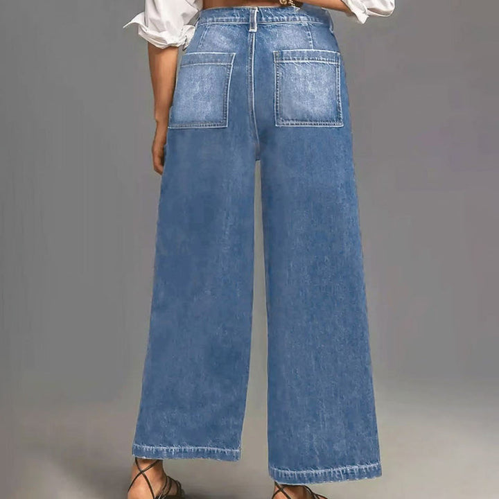 Rexelle - Women's High-Waist Wide-Leg Denim Jeans with Modern Comfort