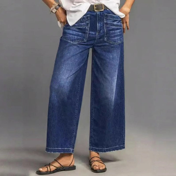 Rexelle - Women's High-Waist Wide-Leg Denim Jeans with Modern Comfort