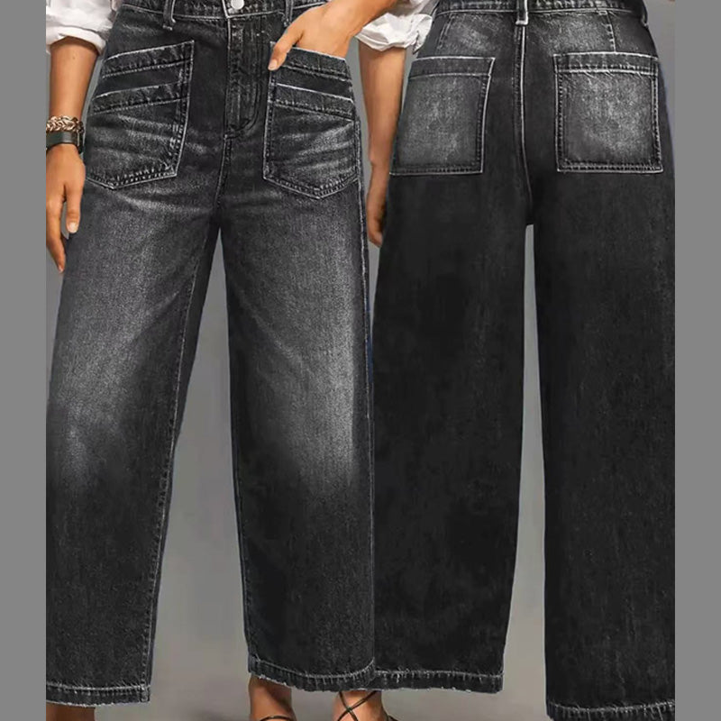 Rexelle - Women's High-Waist Wide-Leg Denim Jeans with Modern Comfort