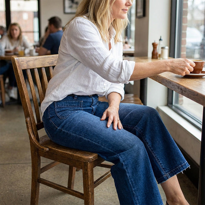 Rexelle - Women's High-Waist Wide-Leg Denim Jeans with Modern Comfort