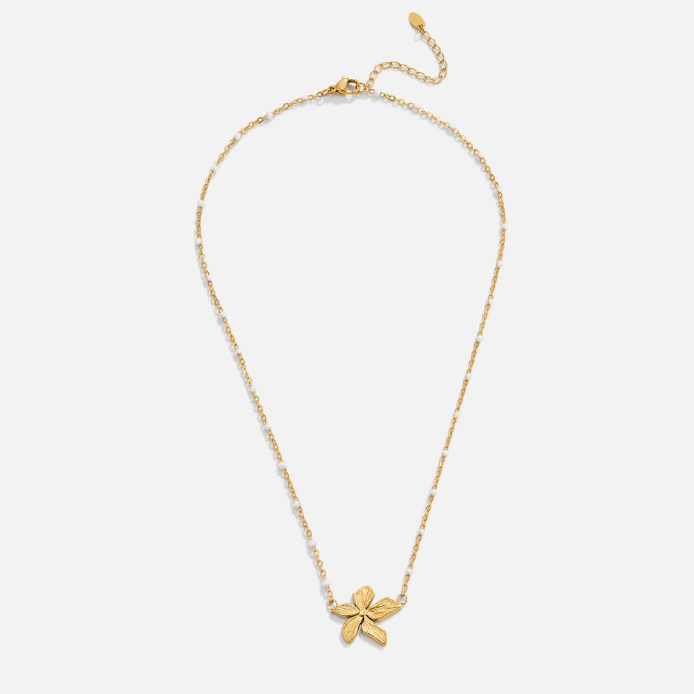 Elegant Gold-Tone Floral Necklace