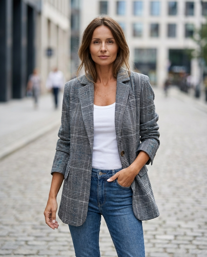 Megan™ | Stylish Checked Blazer